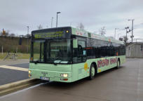 Wagen 34 bei einem Einsatz für die Deutsche Bahn.